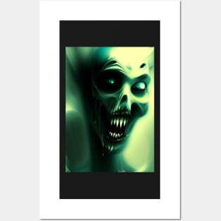SCREAMING GHOSTLY HALLOWEEN VAMPIRE Posters and Art